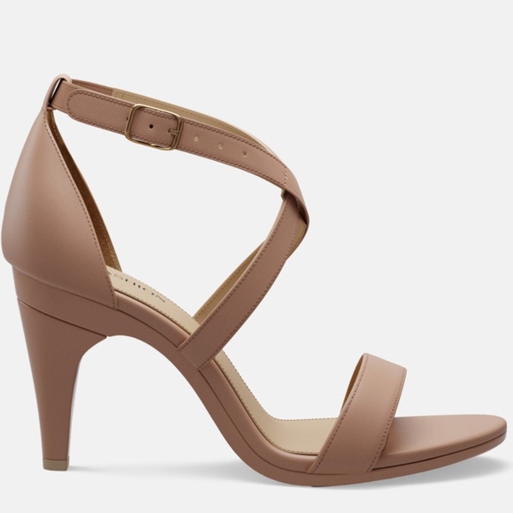 CONVERTIBLE HEEL - Pashion 1.0 The Sandal - Latte Leather Stiletto 4 Inch - Picture 4 of 7